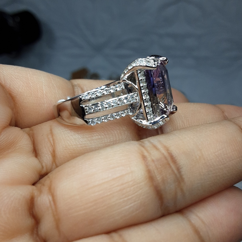 925 Ametrine and zircon ring - Picture 3 of 4